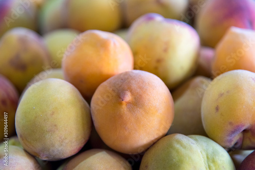 Close up of Apricot for sale in a street food market: Colombia.