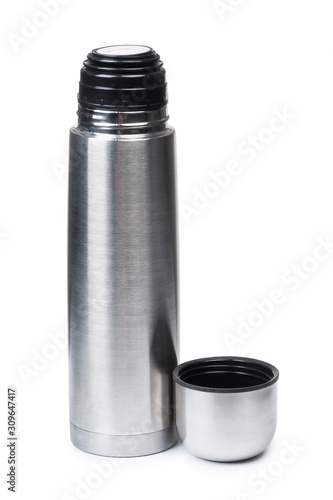 Steel travel thermos