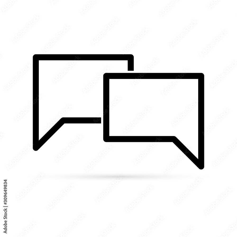 Chat Icon in flat style. Speech symbol for web site design, logo, app, UI. Chat with dialog. Vector illustration Chat Icon in flat style. Speech symbol for web site design, logo, app, UI. Chat with dialog. Vector illustration