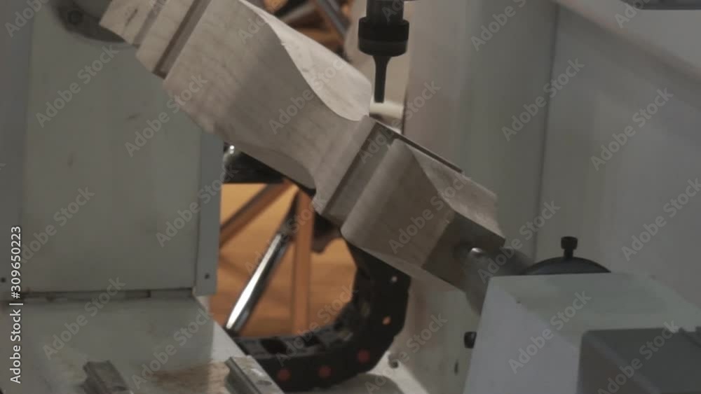 The work of a CNC woodworking lathe, a wood lathe, the manufacture of wooden figures.1920X1080 Full Hd. The work of a CNC woodworking lathe, a wood lathe, the manufacture of wooden figures.1920X1080 Full Hd.