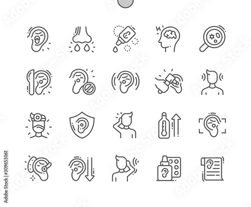 Otitis Well-crafted Pixel Perfect Vector Thin Line Icons 30 2x Grid for Web Graphics and Apps. Simple Minimal Pictogram