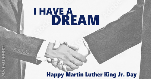 Quadro su tela Happy Martin Luther King jr day
