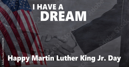 Fotografia, Obraz Happy Martin Luther King jr day