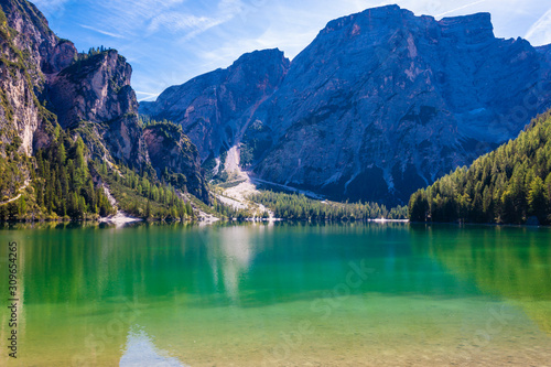 Fototapeta Naklejka Na Ścianę i Meble -  Lake of Braies in the Dolomites
