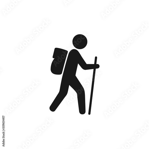 Hiking vector icons, illustration isolated sign symbol