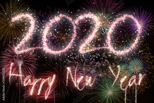 New Year fireworks background