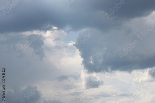 Sky with clouds close up background texture © Aleksey