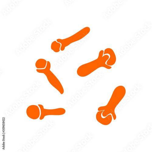 Dried cloves, icon isolated on white background flat