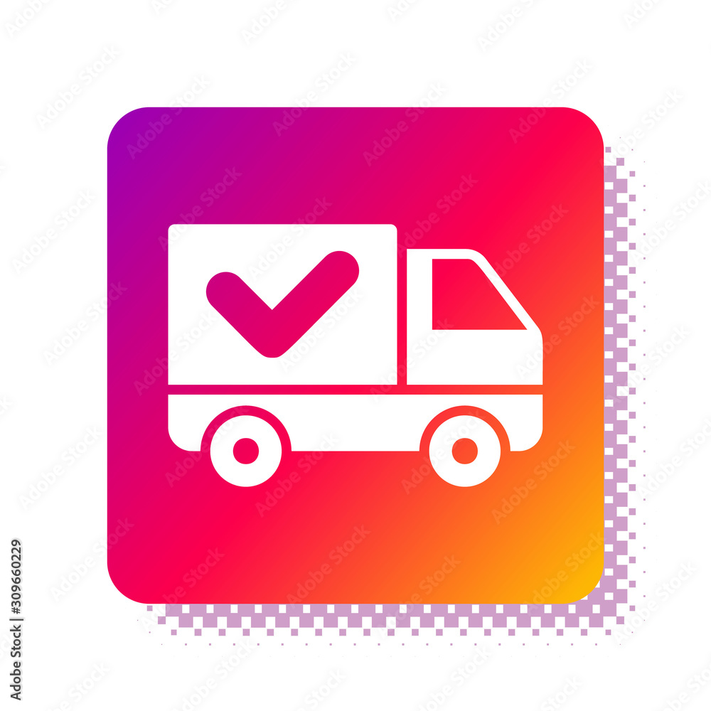 Delivery Truck Icon Pink