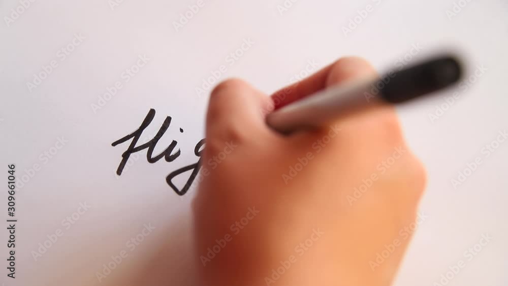 Hand writing High school on white paper Hand writing High school on white paper