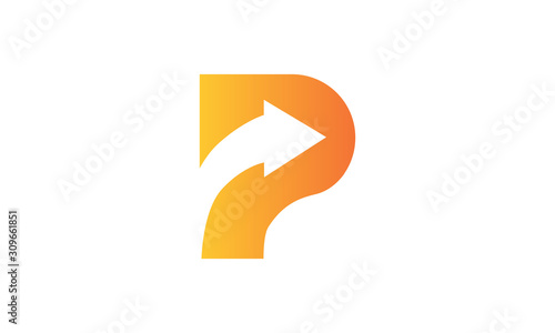Lettering p logos