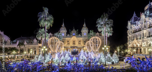 end of year illuminations place du casino Monaco