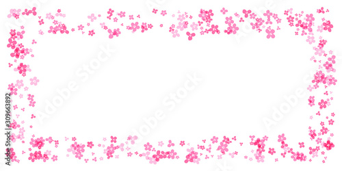 Cherry blossom decorations. Simplistic floral ornate design elements.