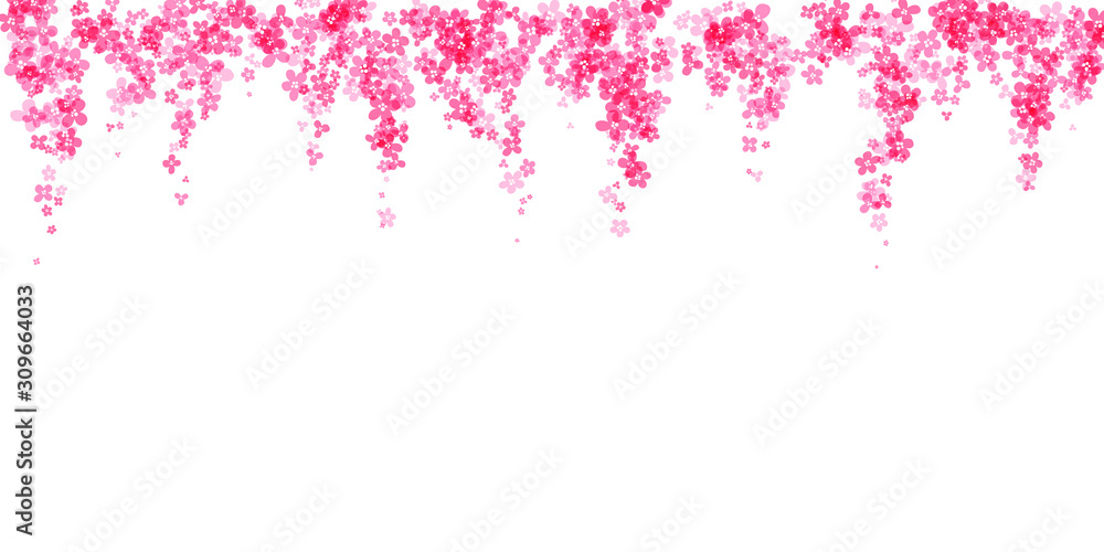 Hanging luch of cherry blossom. Simplistic floral design element. Isolated vector decoration. Hanging luch of cherry blossom. Simplistic floral design element. Isolated vector decoration.