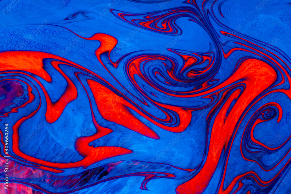 Obraz premium Ebru art. Colored acrylic paint on the water