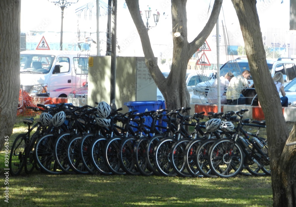 bike parking in the park