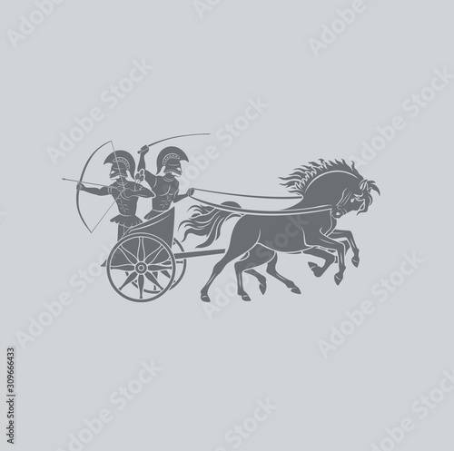 chariot with a gladiator