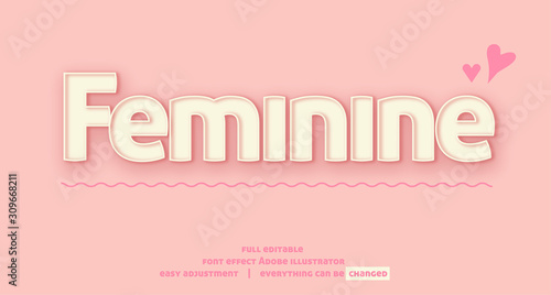 text effect template vector, easy editable and customize