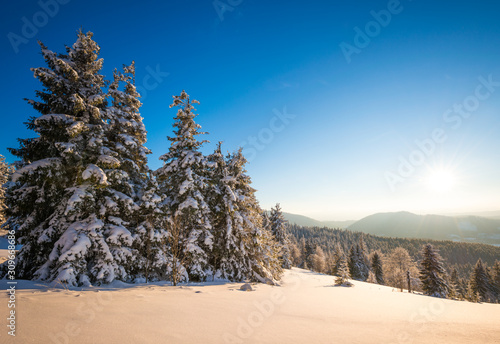 Fascinating picturesque landscape of the slope