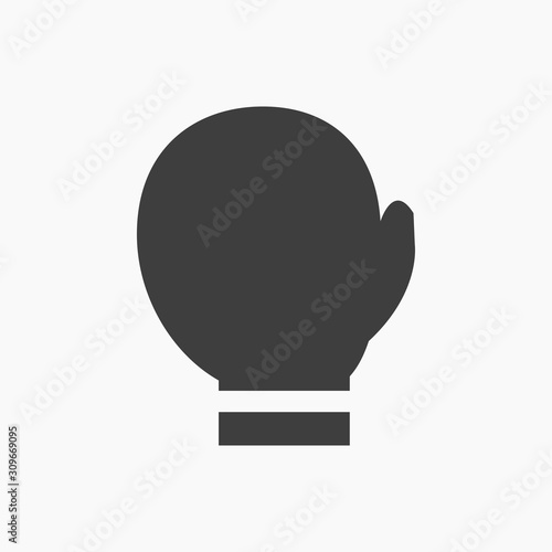 silhouette of boxing gloves icon in the vector illustration design isolated on white background