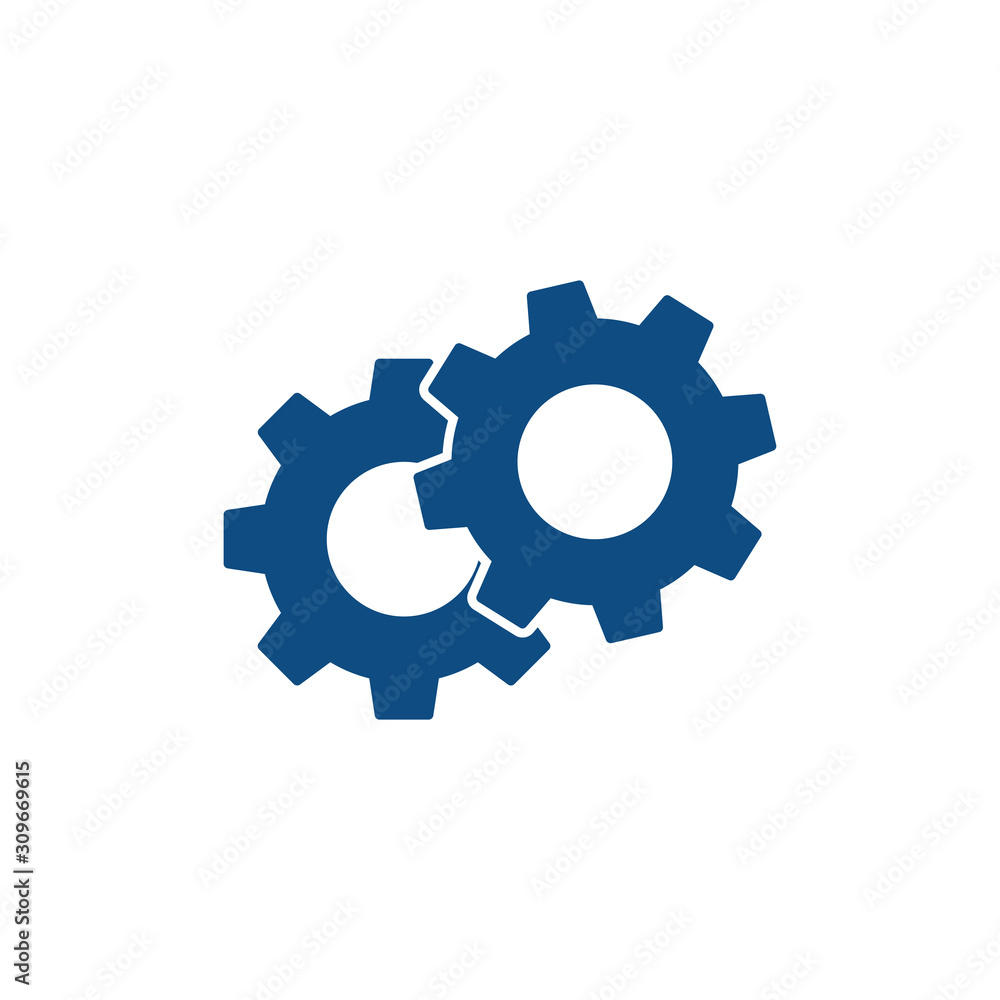 Vector gear icon on white isolated background. Layers grouped for easy editing illustration. For your design. Vector gear icon on white isolated background. Layers grouped for easy editing illustration. For your design.