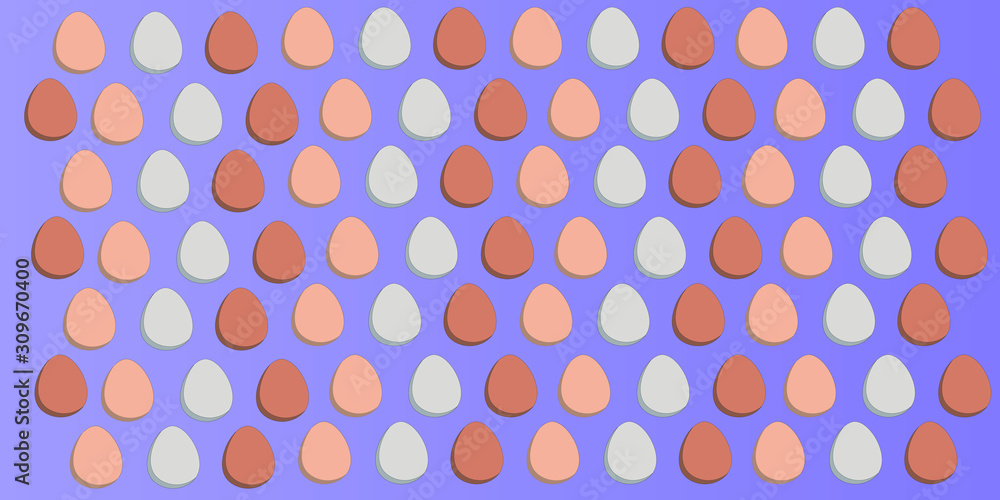 abstract purple background with eggs different color long banner abstract purple background with eggs different color long banner