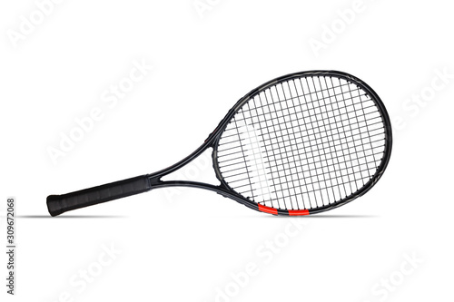 Tennis racket on white background © Angelov