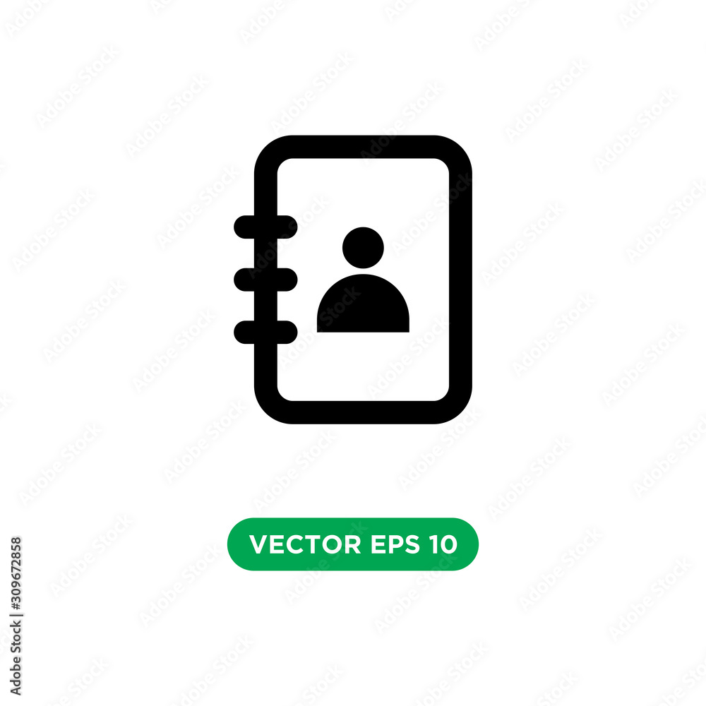 address book vector icon template design concept address book vector icon template design concept