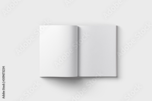 Blank Cover Of Magazine, Book, Booklet,Brochure Mock up.3D rendering.