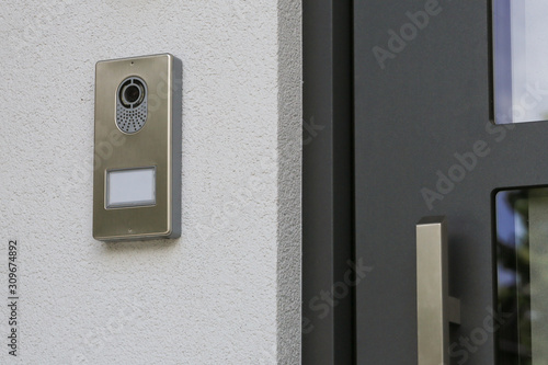 Tableau sur toile Video intercom in the entry of a house