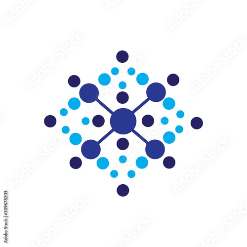 molecule logo vector