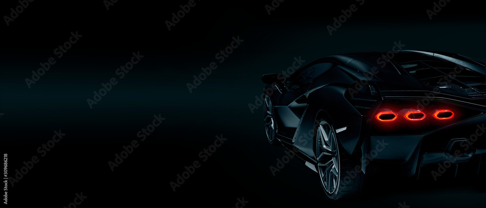 Naklejka premium Luxury car electric car is charging.
