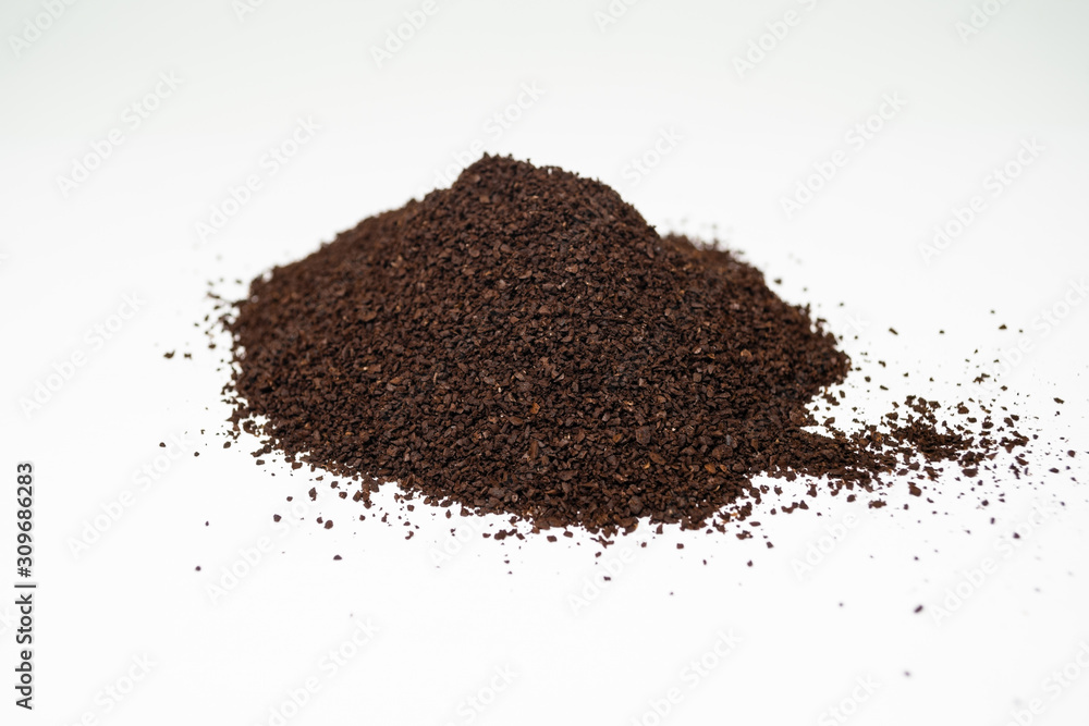 Ground Coffee on White Ground Coffee on White