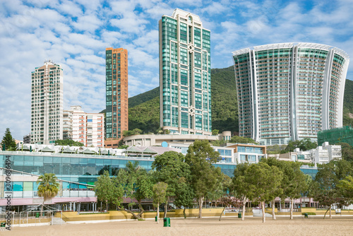 Canvas-taulu Empty beach by Repulse Bay. Hong Kong.