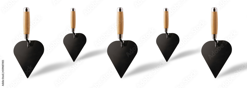 construction spatulas isolated on white background construction spatulas isolated on white background