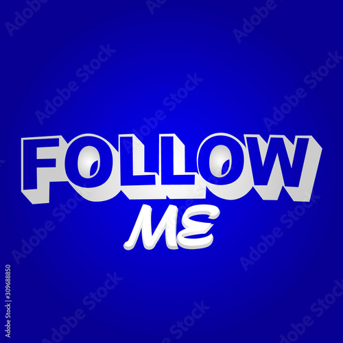 Follow me Icon design - VECTOR