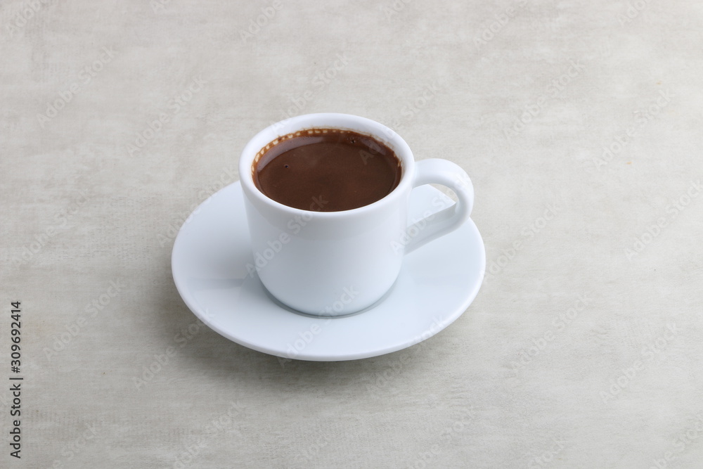 Turkish Coffee Cup - Coffee in a white cup isolated on a white background - Cappuccino Latte Espresso Macchiato Turkish Coffee Cup - Coffee in a white cup isolated on a white background - Cappuccino Latte Espresso Macchiato