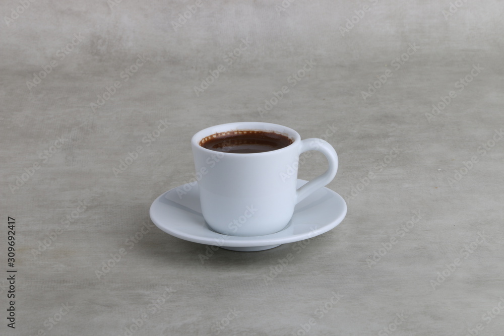 Turkish Coffee Cup - Coffee in a white cup isolated on a white background - Cappuccino Latte Espresso Macchiato Turkish Coffee Cup - Coffee in a white cup isolated on a white background - Cappuccino Latte Espresso Macchiato