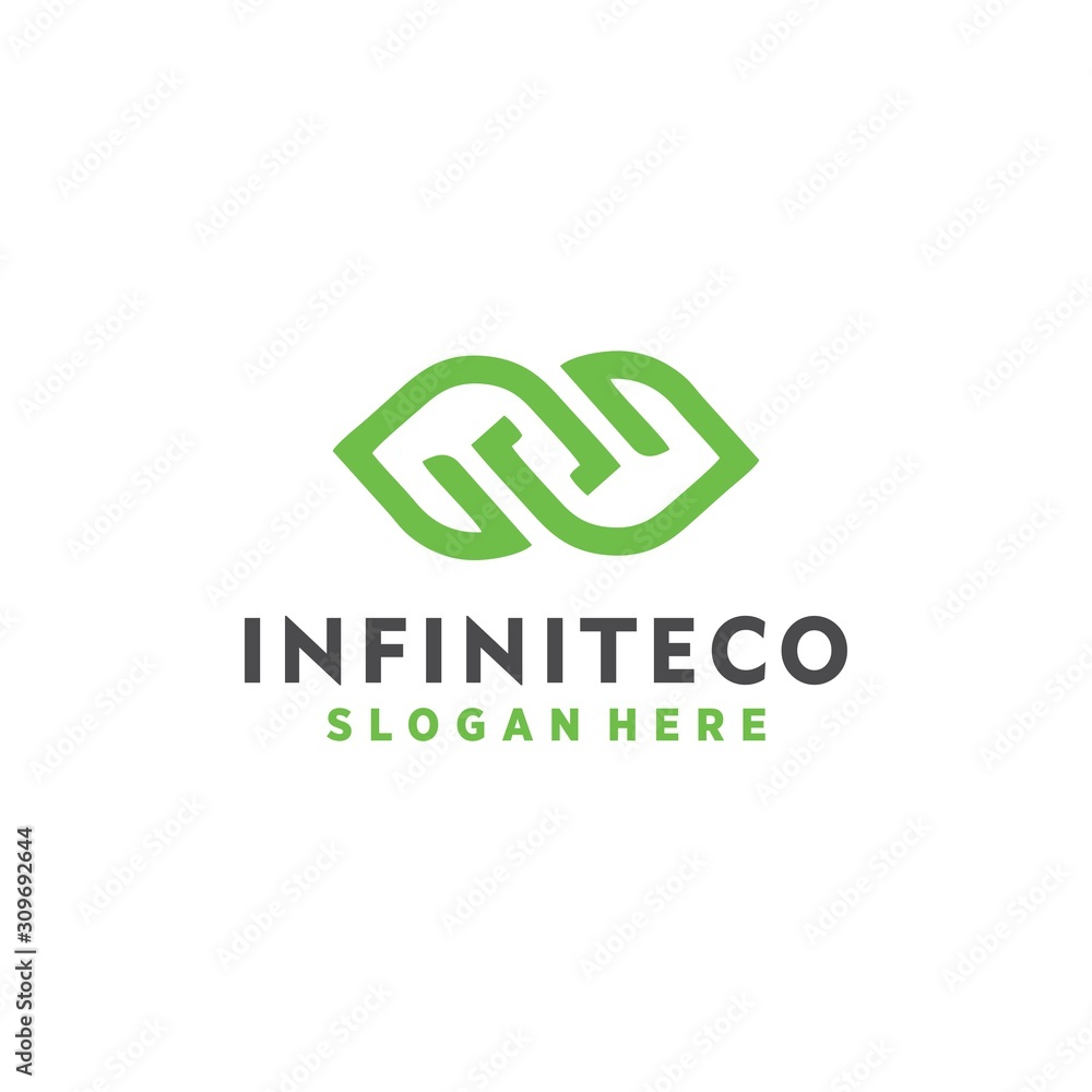 Infiniteco Logo simple and natural green Infiniteco Logo simple and natural green
