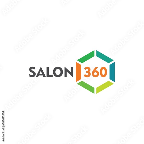 Salon 360 logo design templates simple