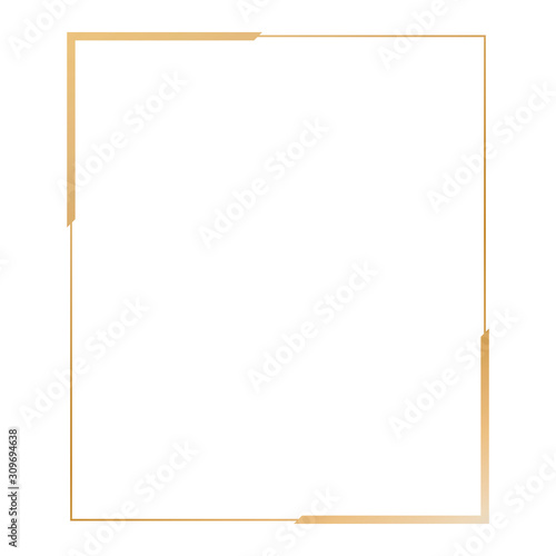 golden frame on white background