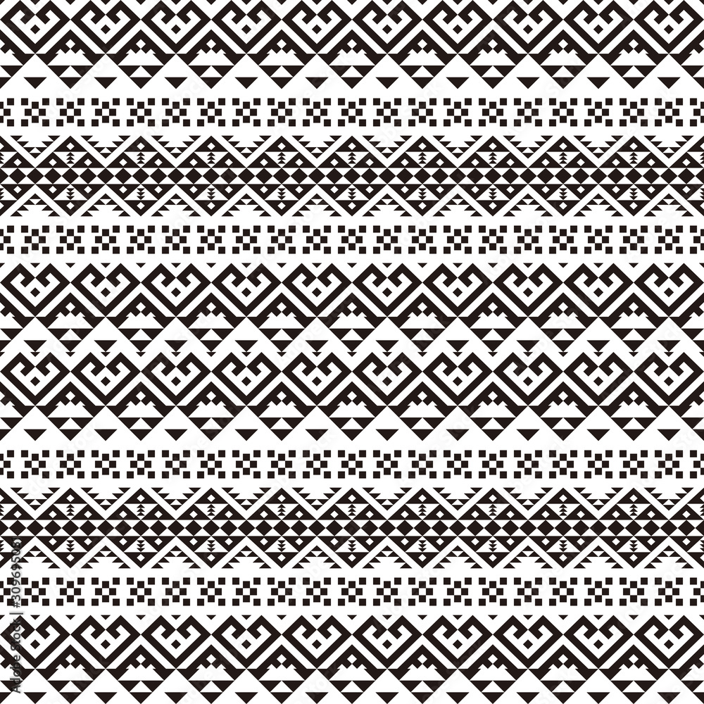 Ikat Ethnic Aztec Pattern Design. Illustration of Seamless Ethnic Pattern Vector Ikat Ethnic Aztec Pattern Design. Illustration of Seamless Ethnic Pattern Vector