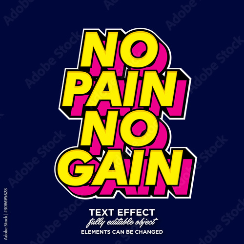Modern old pop art text effect