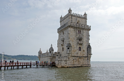 View of the Belem Tower (Torre de Belem) – historical attraction of Lisbon, Portugal © CPQ