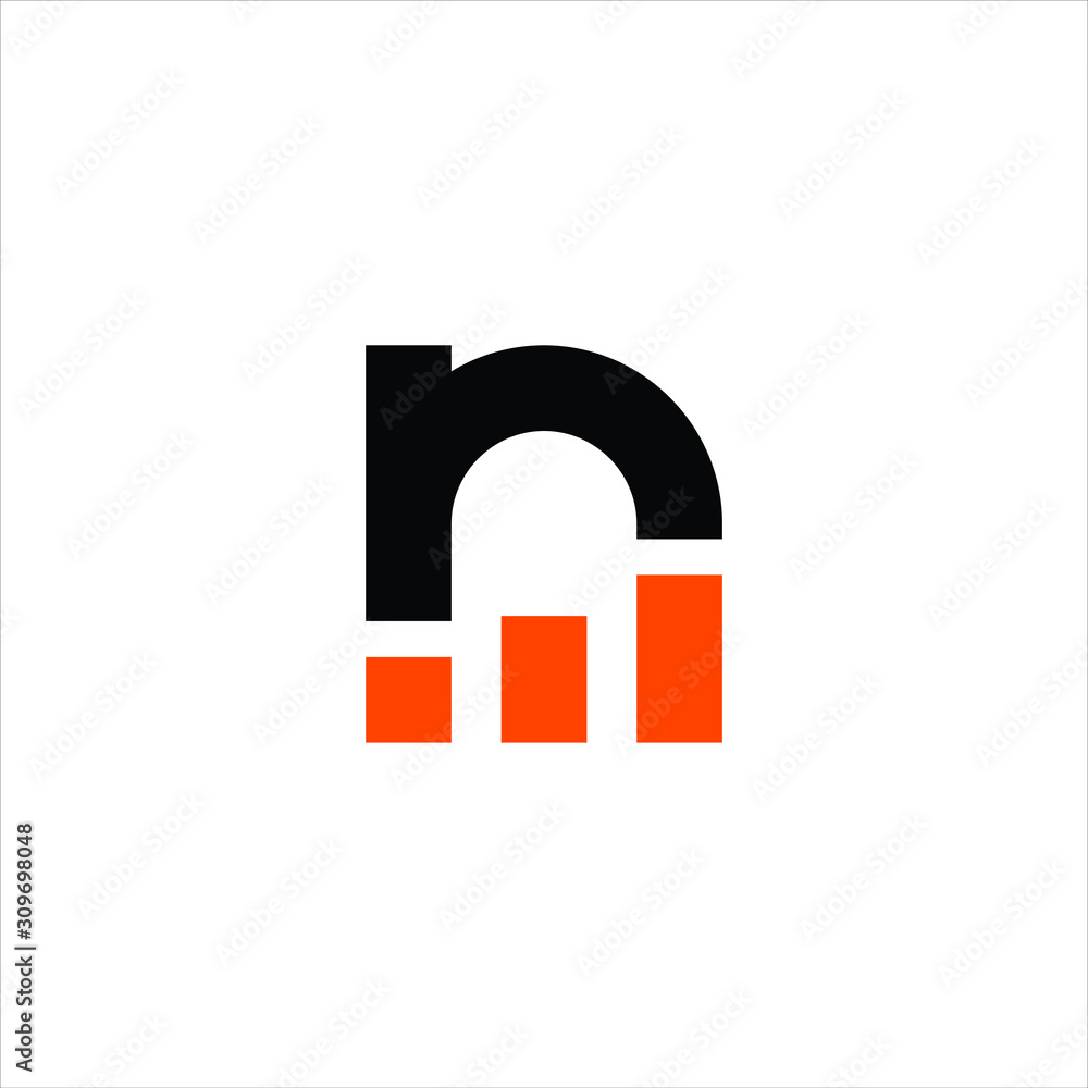 Initial letter n abstract logo with Financial investment chart logo design template. Marketing, sales and growth graphic design vector illustration. Symbol, icon, creative Initial letter n abstract logo with Financial investment chart logo design template. Marketing, sales and growth graphic design vector illustration. Symbol, icon, creative
