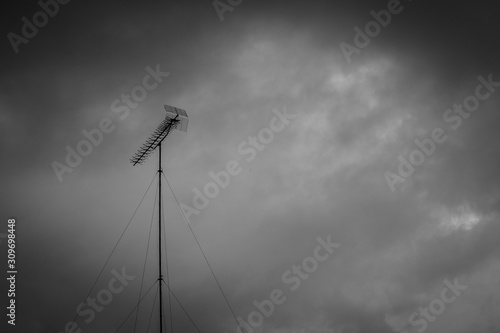 antennae silhouette and clouds © Tim