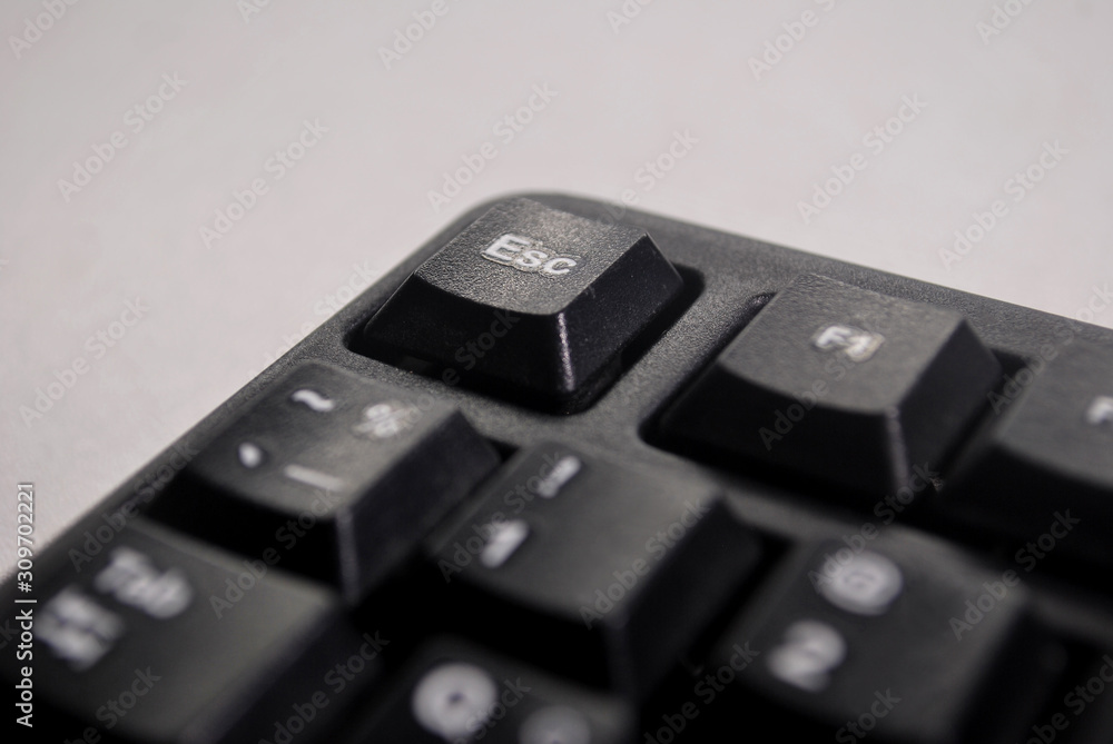 Press the black keyboard button, Esc button on the keyboard.