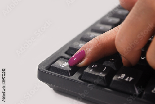 Press the black keyboard button,Esc button on the keyboard.