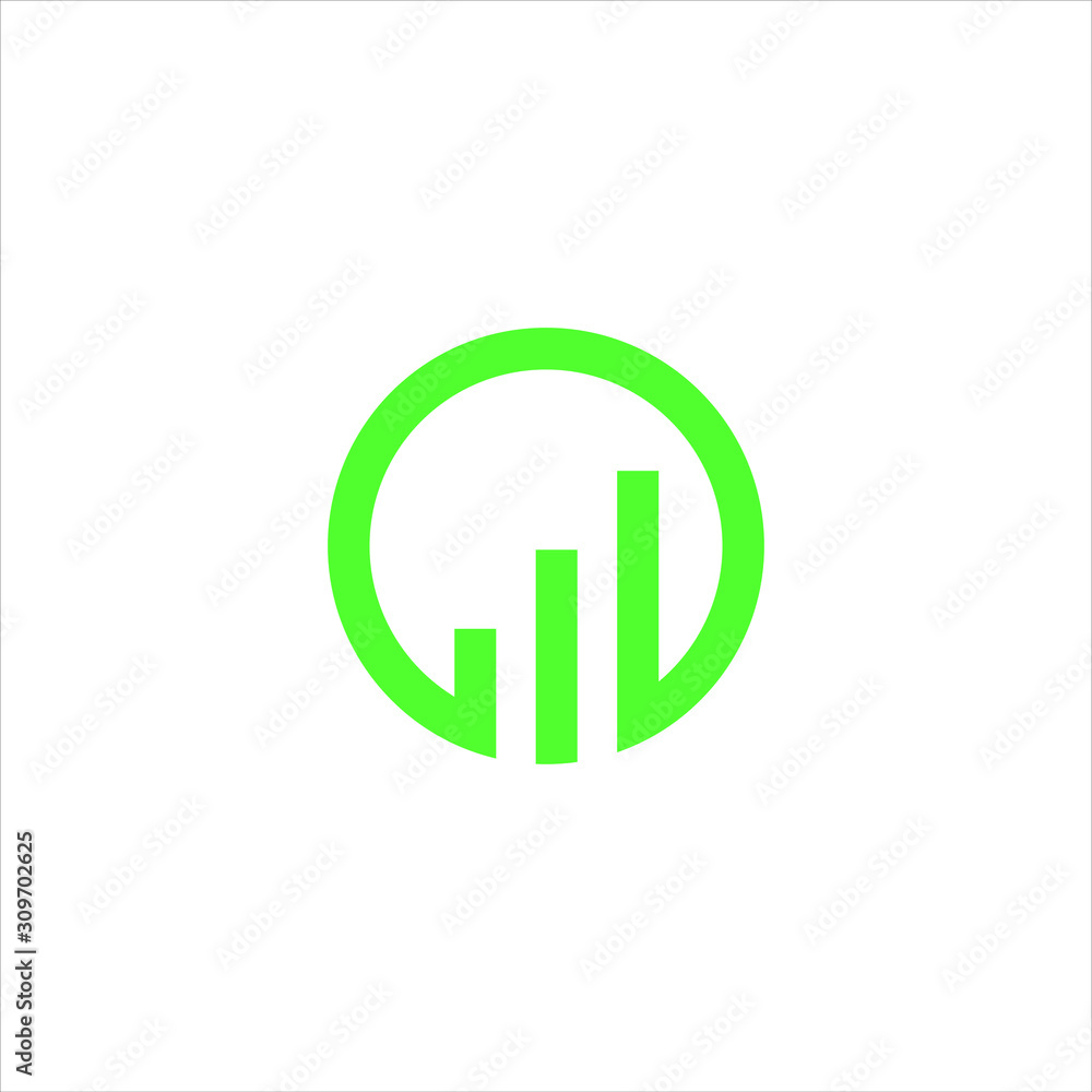 Financial investment chart logo with circle design template. Marketing, sales and growth symbol icon Premium vector Financial investment chart logo with circle design template. Marketing, sales and growth symbol icon Premium vector