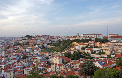 Overlooking the Historic City Centre of Lisbon, Portugal
